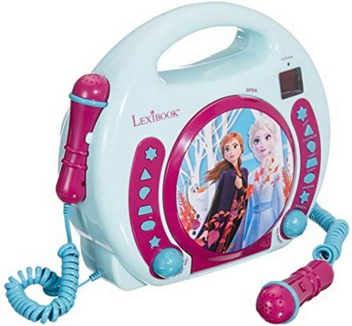 Lettore CD portatile Frozen Lexibook con 2 microfoni sing-along