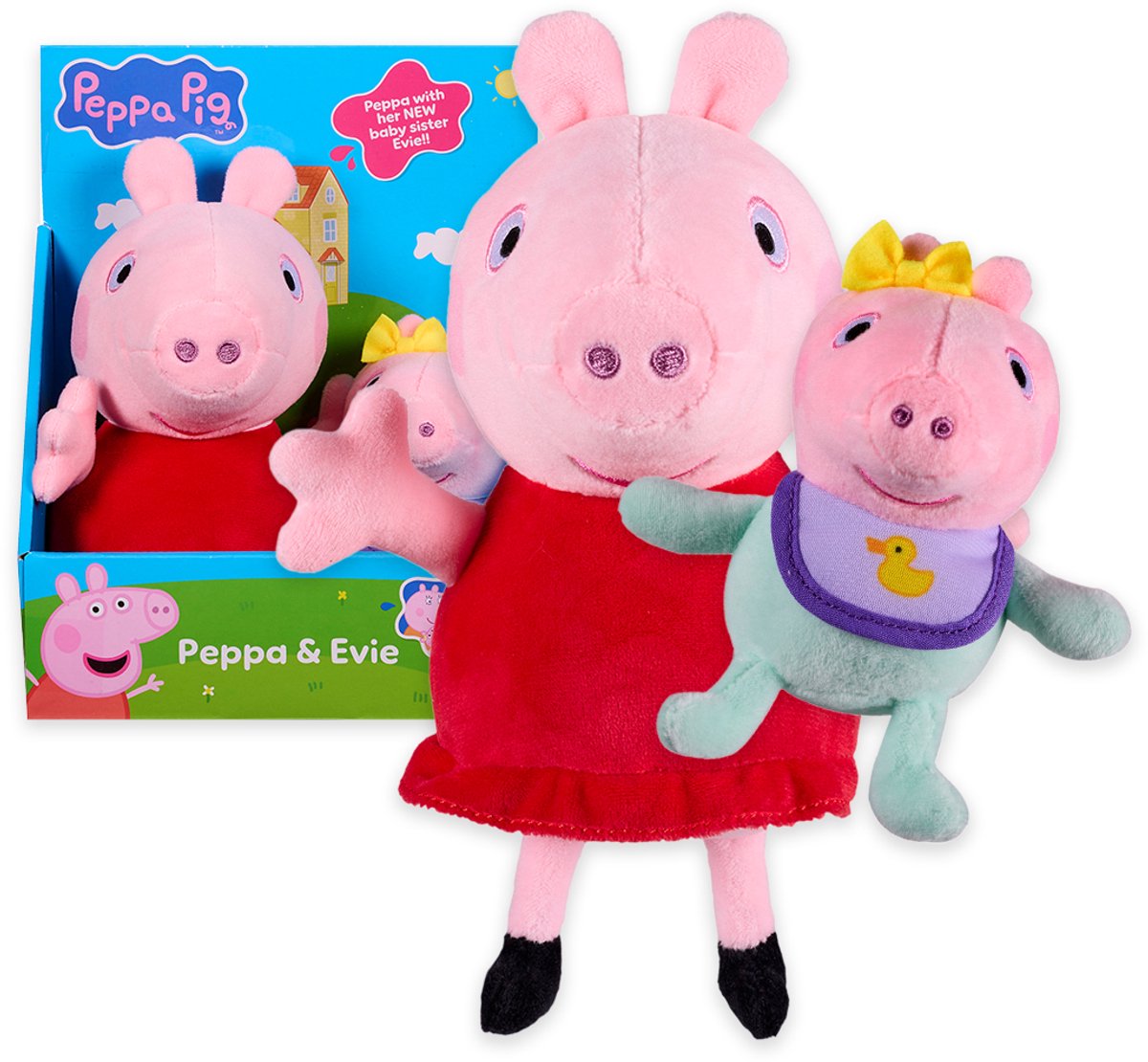 Peppa pig bebe set peluche 2 piezas