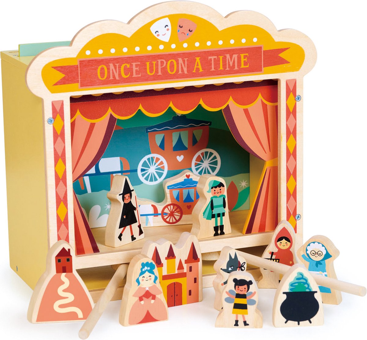 Storia Mentari - mini teatro - 24,5x13x24cm - legno - 3 anni