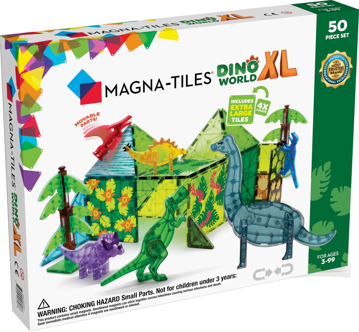 Magna-tiles | dino world xl 50 stuks set