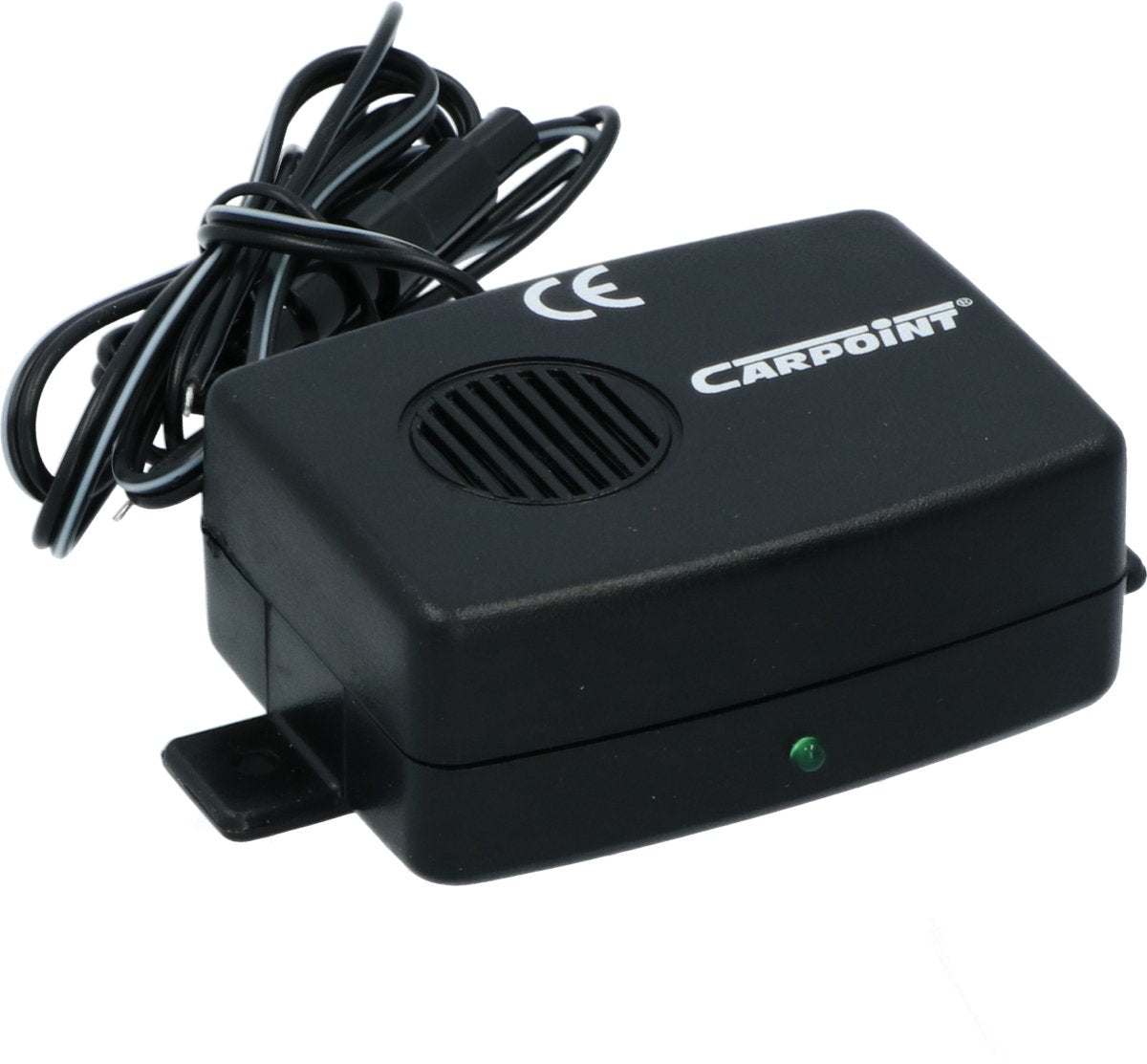 Carpoint marten repellent - prevents bitten cables and hoses - loud and pulsating ultrasonic sound - 12 volt - power consumption 60ma - frequency 22.5khz >70db - can be connected to car battery - not audible to people