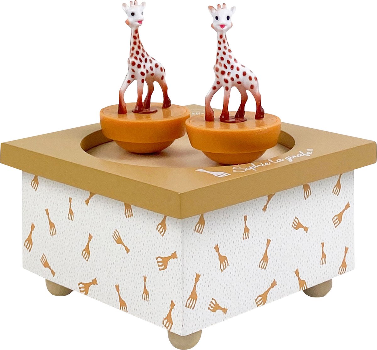 Caja de música Sophie la jirafa - sophie's bailando - caja de música para bebé - regalo de maternidad - regalo de baby shower - a partir de 12 meses - 11,5x11,5x8,5 cm - caramelo