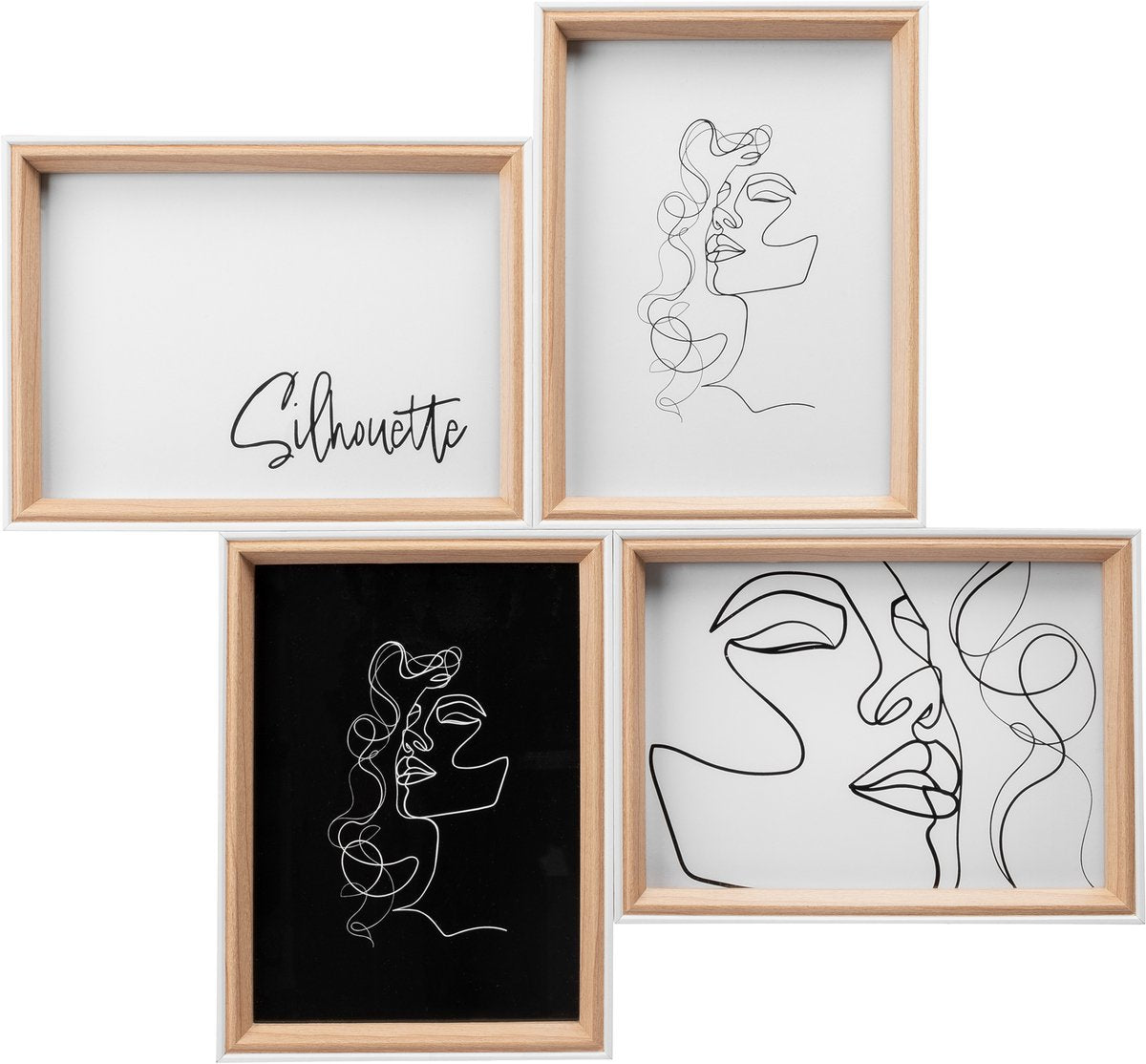 Silhouette Walther - gallery con cornice in legno - misura foto 4x13x18 cm - natura
