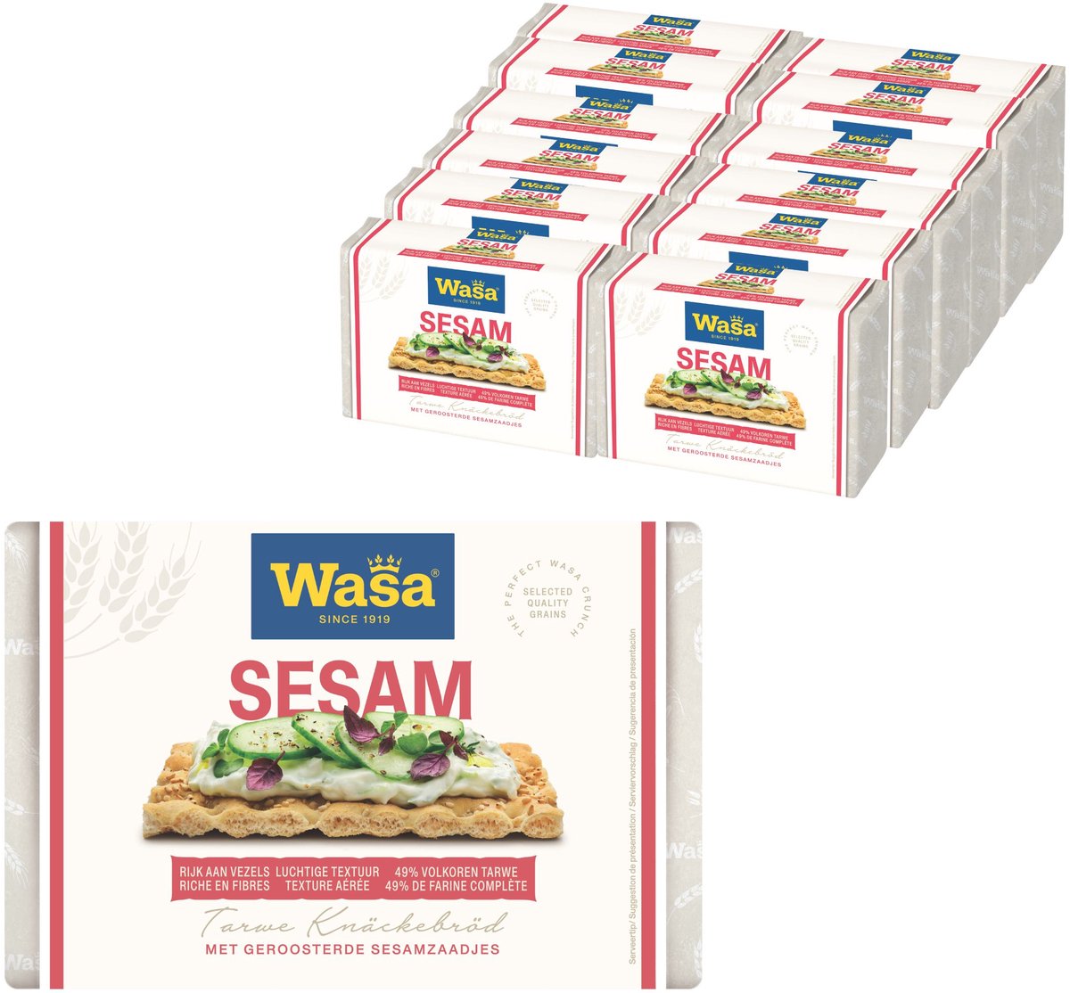 Pan crujiente de sésamo Wasa - 12 x 250g