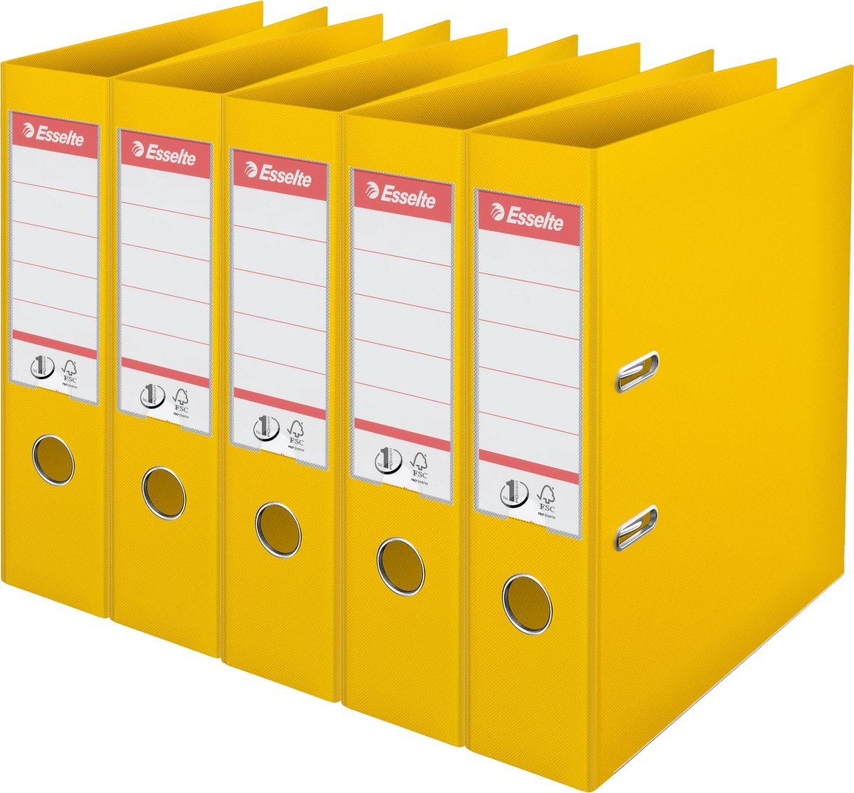 Raccoglitore Esselte nr.1 vivida - larghezza dorso 75 mm - confezione risparmio (5 pezzi) - giallo