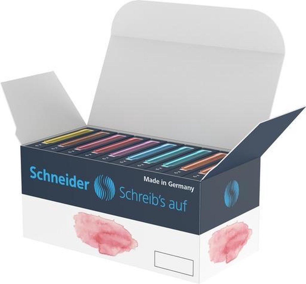 Schneider schrijfwaren schneider inktpatronen - pastel - doos 10 sets x 6 stuks - s-166100