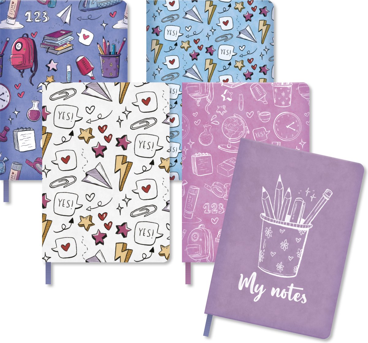 Fundas para libros estirables Creachick - 5 piezas - a5 - funda para libro - maris van modem