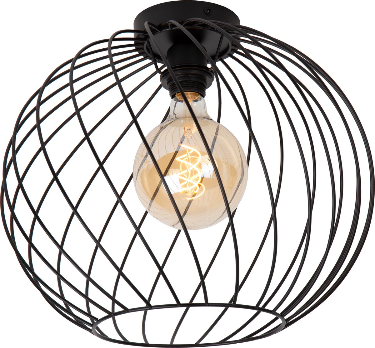 Lucide danza - lampada da soffitto (lampada da soffitto) - ø 40 cm - 1xe27 - nero