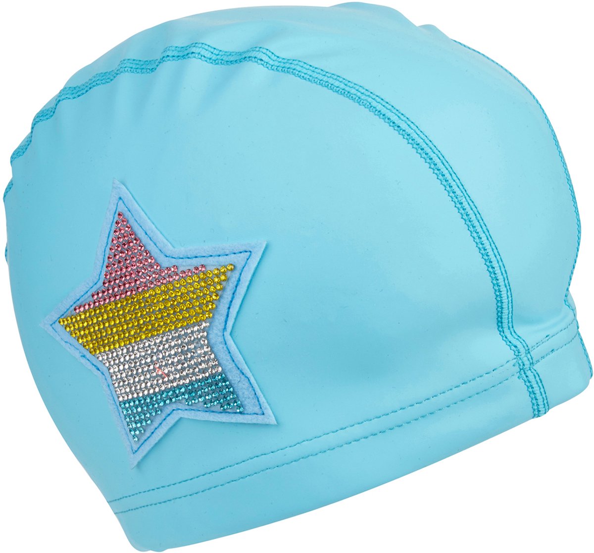 Cuffia da nuoto per bambini Bling2o - stella lagunare - elastica - da nuoto - in borsa trasparente - blu