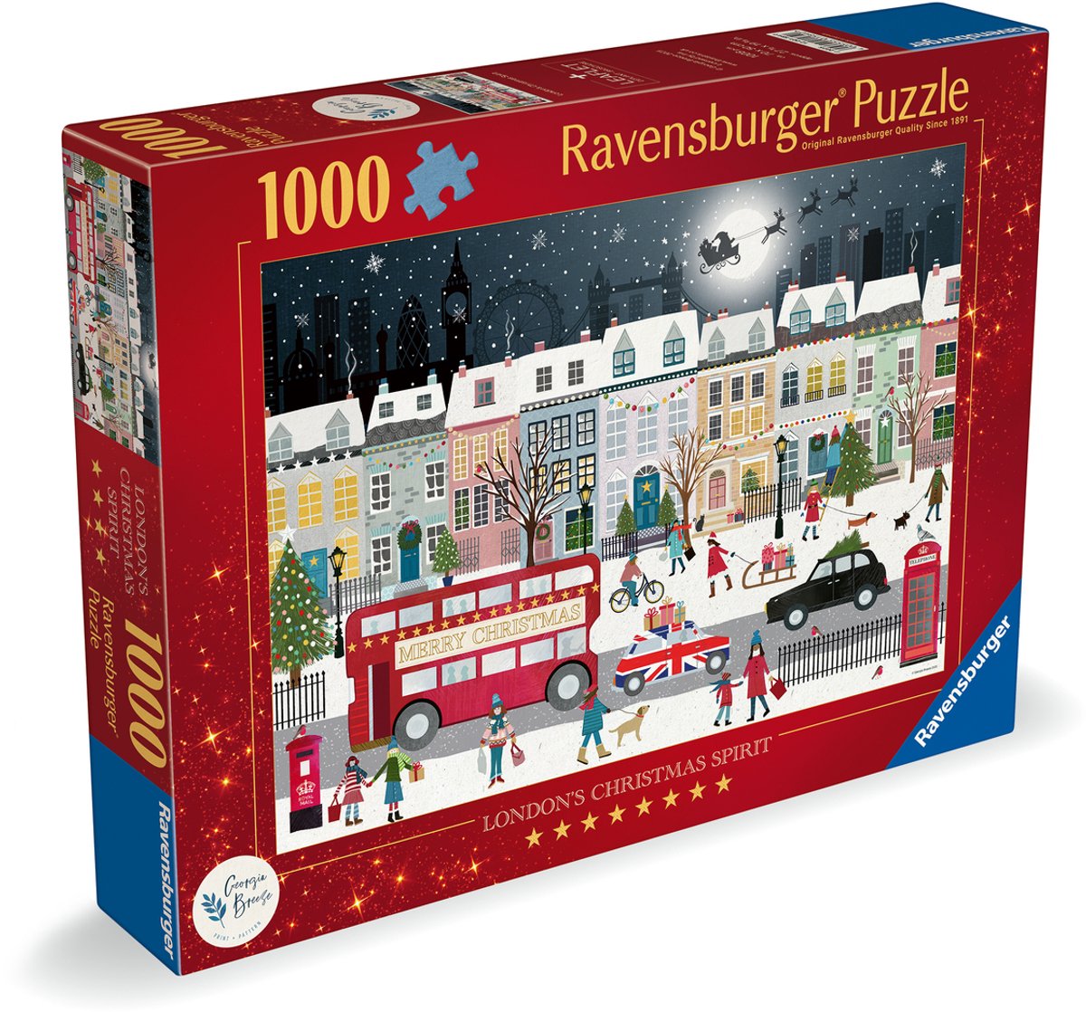 Ravensburger - Espíritu navideño de Londres - rompecabezas - 1000 piezas