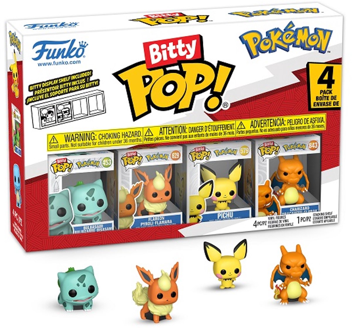 Funko pokemon - bitty pop confezione da 4 2,5 cm - bulbasaur