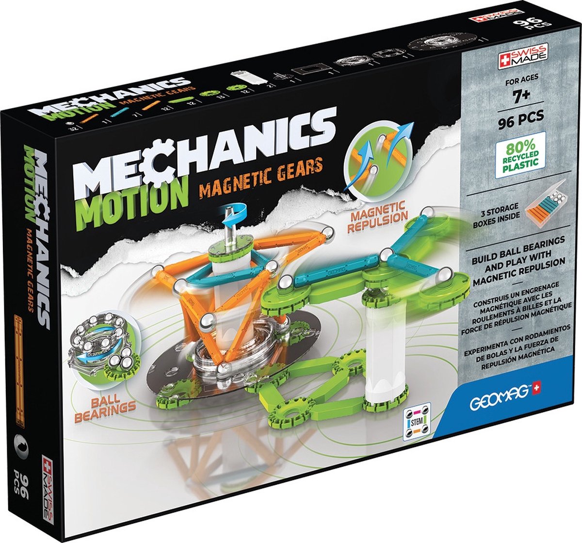 Gardenkraft geomag meccanica motion re 2 ingranaggi magnetici 96 pezzi