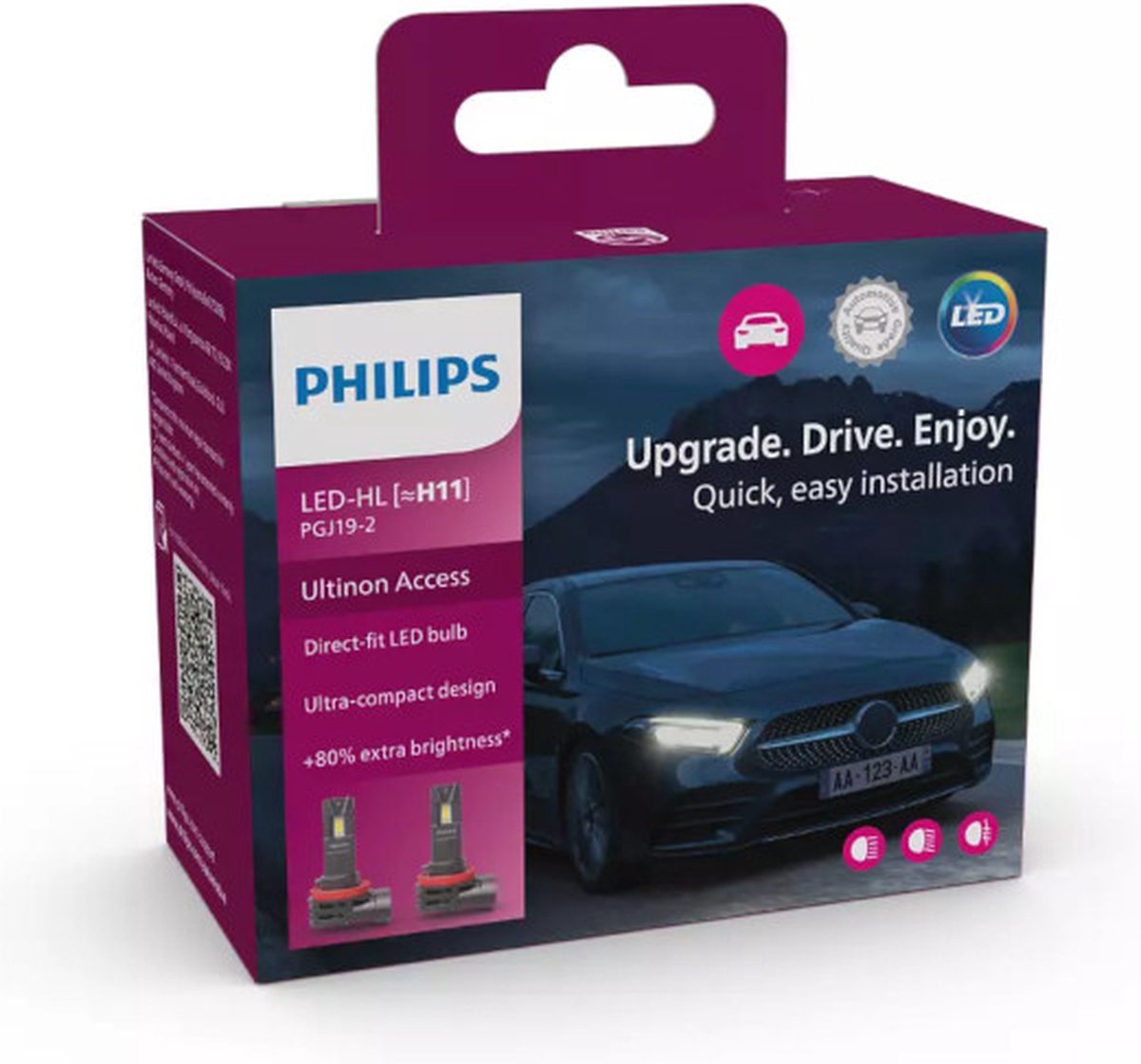 Set Philips Ultinon Access LED H11 11362u2500cx