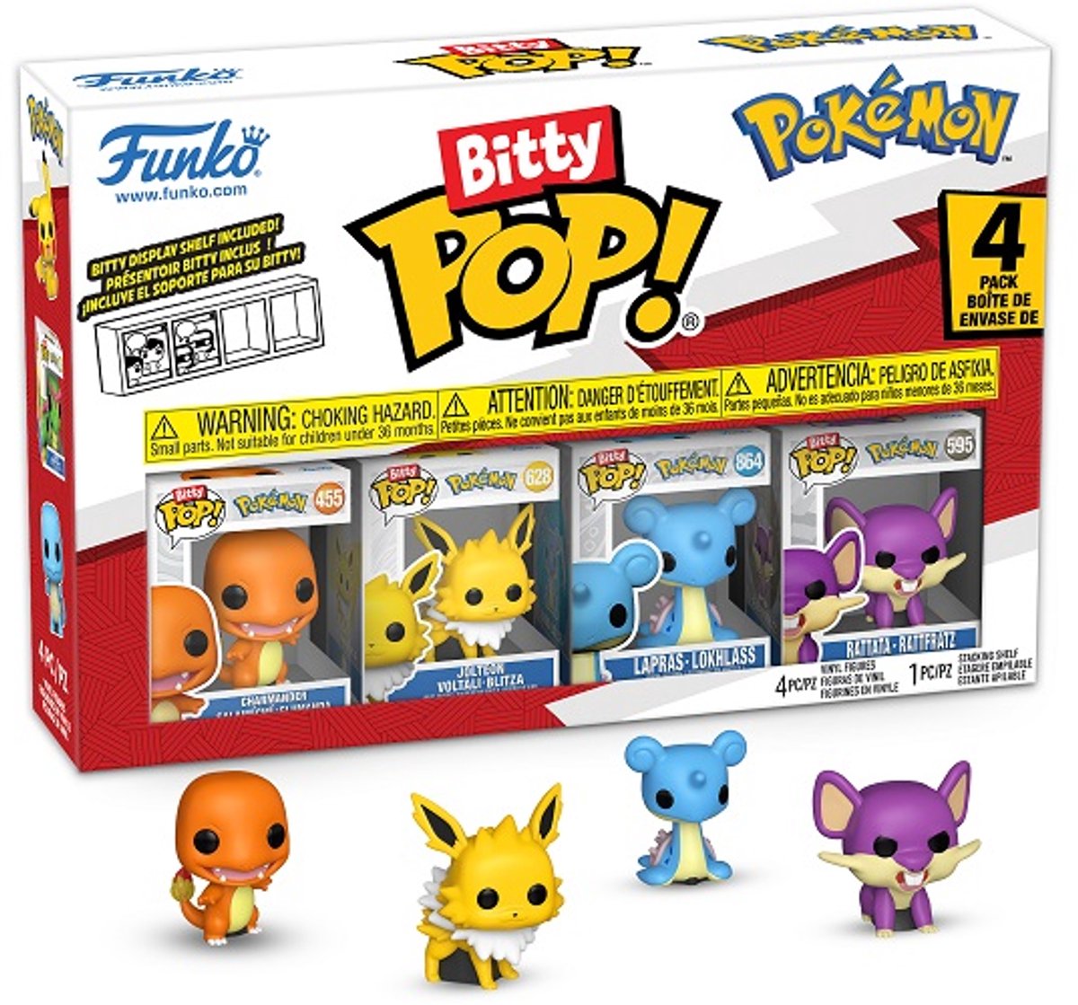 Funko pokemon - bitty pop confezione da 4 2,5 cm - charmander
