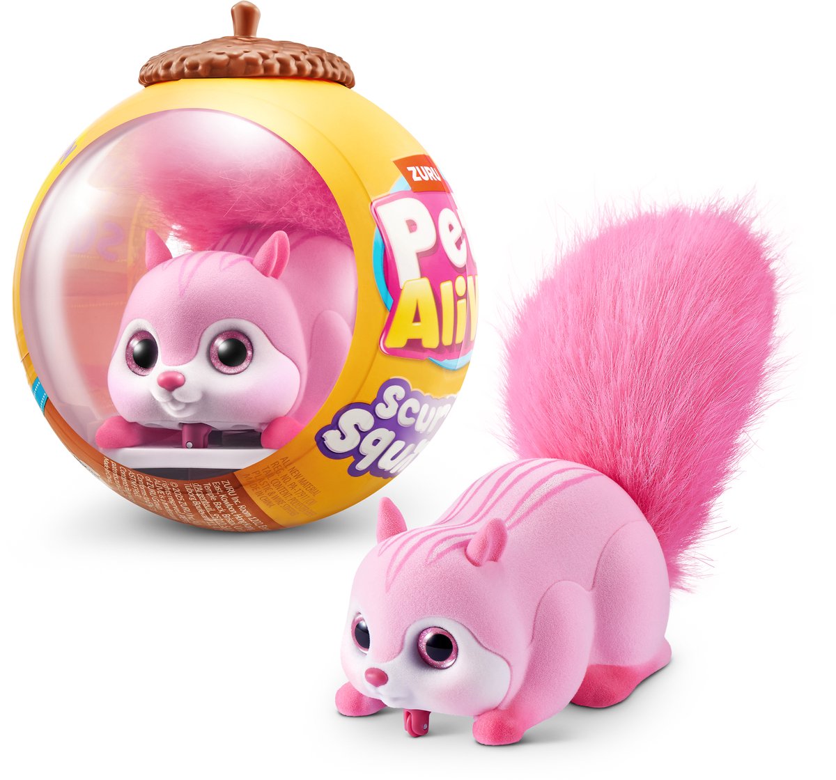 Mascotas vivas scurry'n ardilla (rosa)