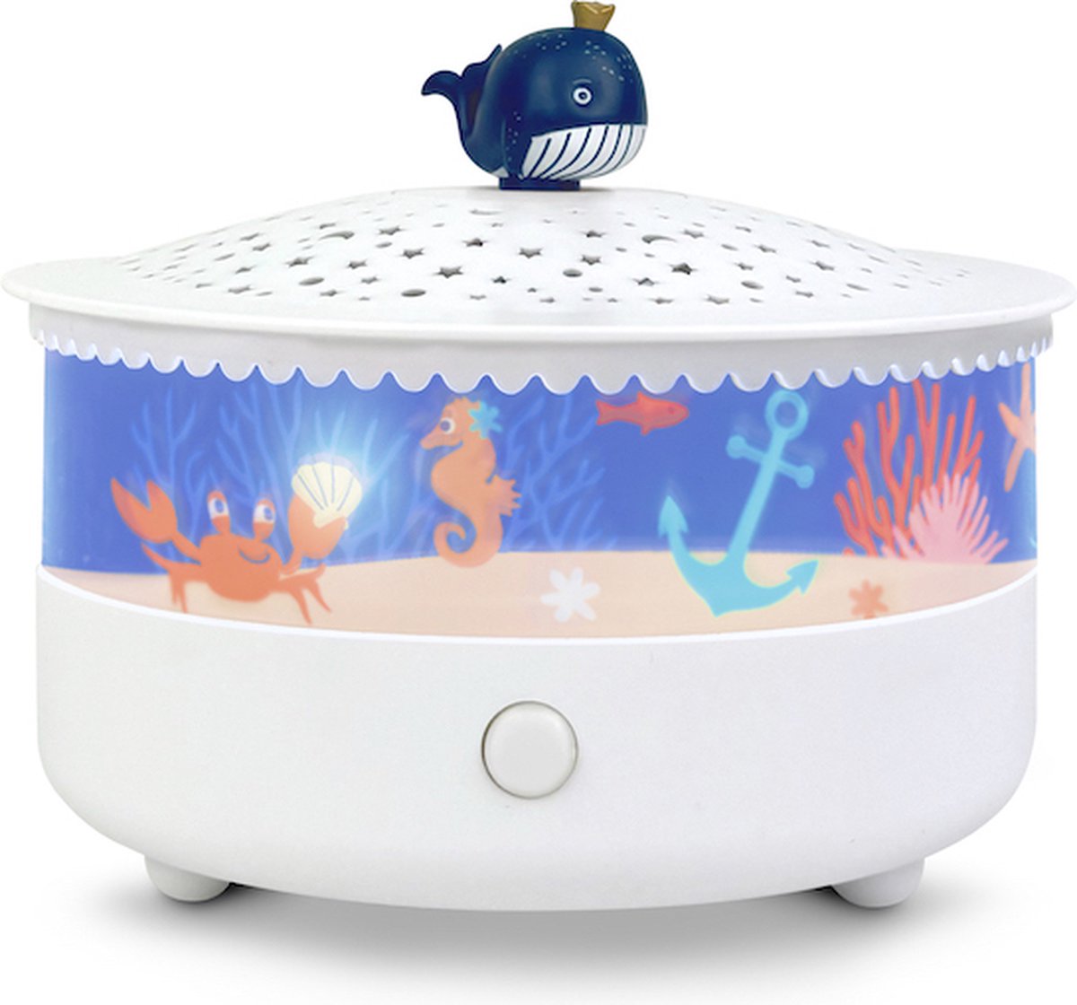 Trousselier proiettore stellare oceano con sensore musica e pianto - incantevole cielo stellato per il tuo piccolo, spegnimento automatico e cavo USB incluso
