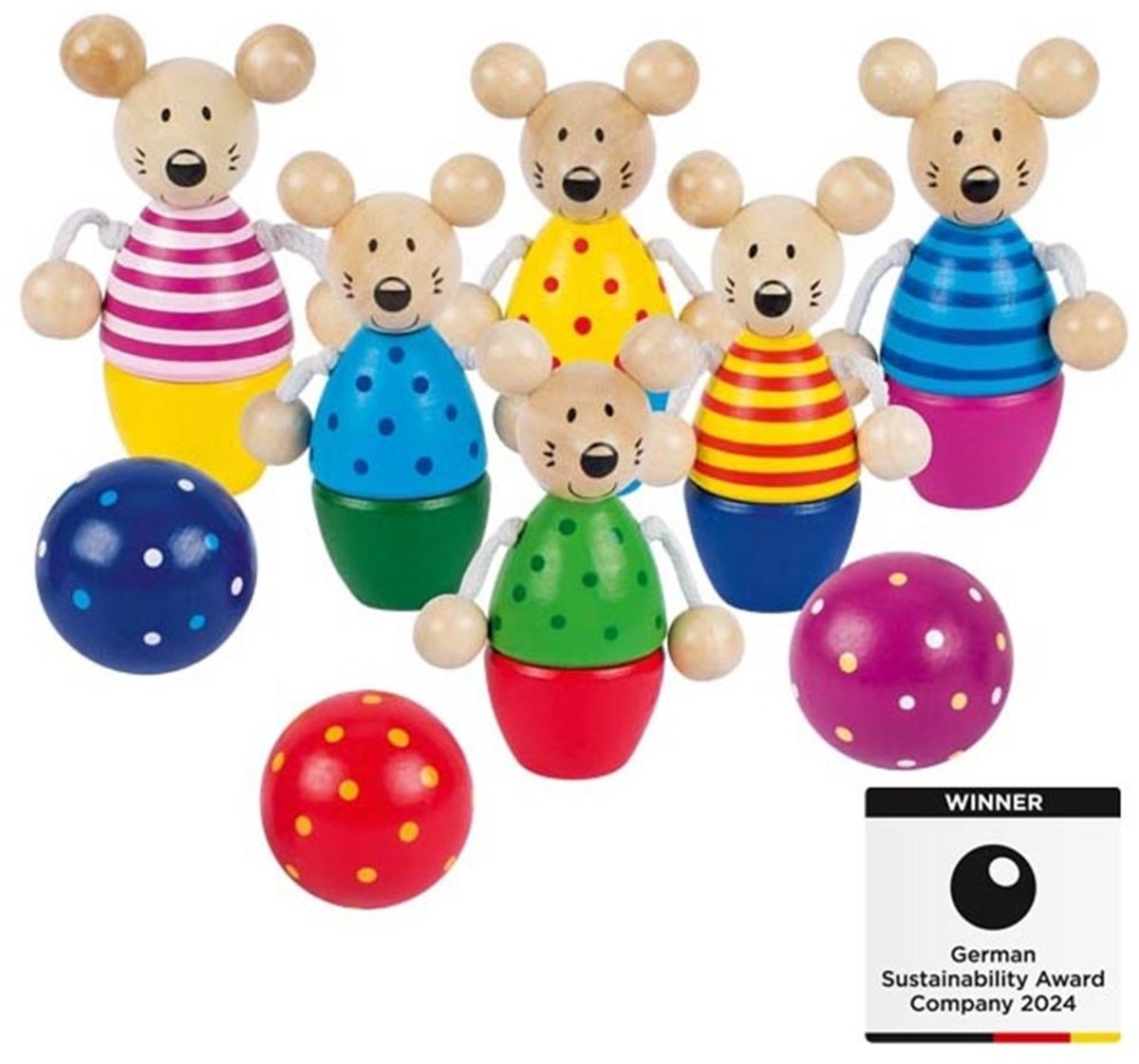 Juego de cono de madera Goki, 9dlg.