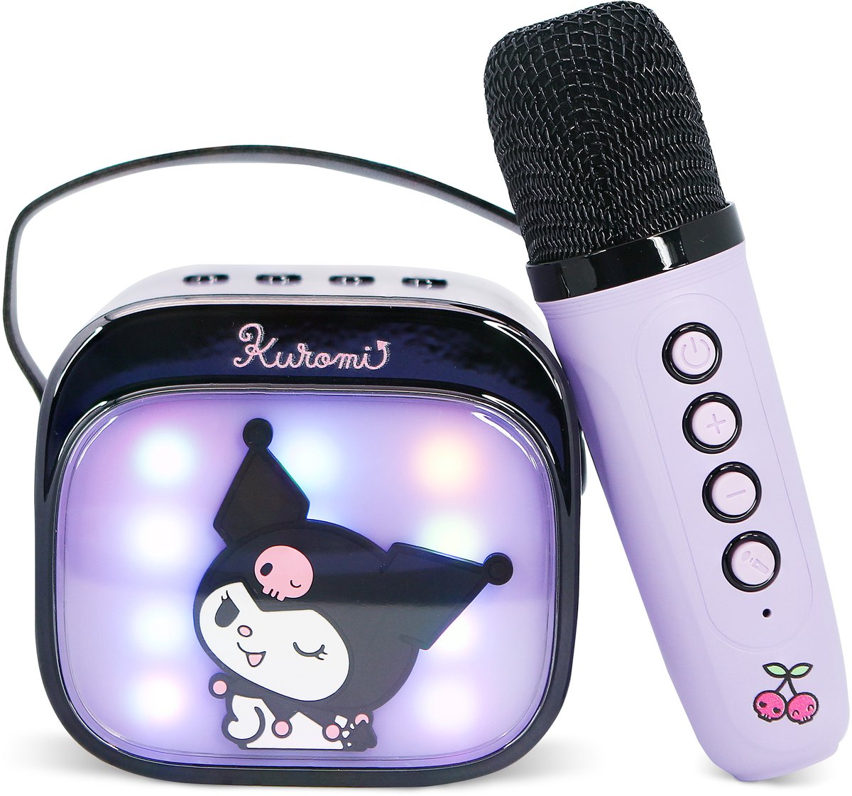 Otl technologies kuromi - set de karaoke para niños - micrófono y altavoz inalámbricos - con efectos de luz - distorsión de voz
