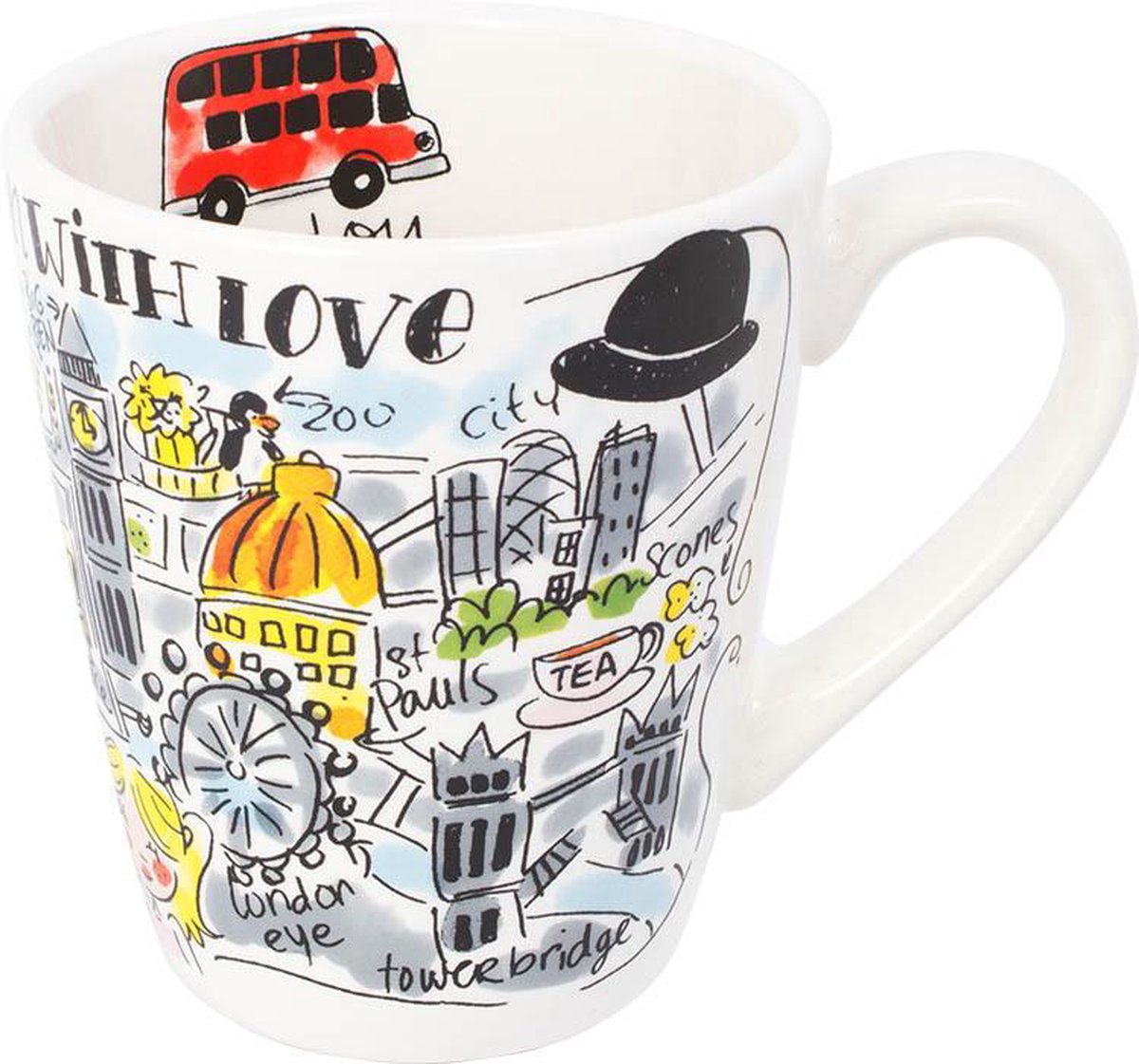 Taza rubia amsterdam city londres - 350 ml