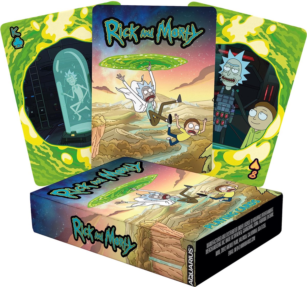 Carte da gioco Rick and Morty dell'Aquarius - con licenza ufficiale
