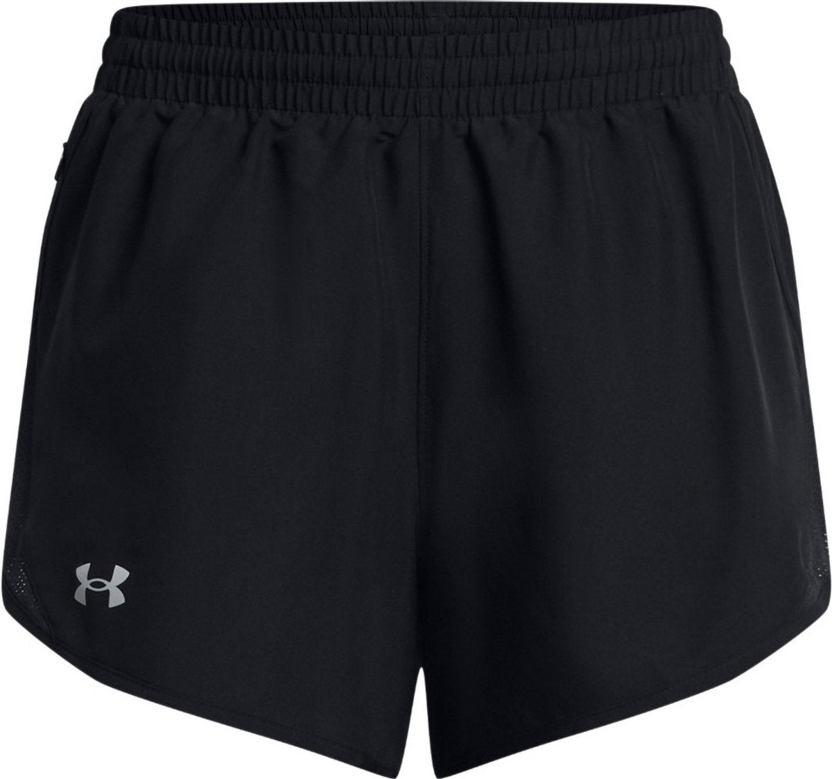 Pantaloni sportivi da donna Under Armour UA Fly By 3'' Shorts-Blk - Nero - Bianco - Riflettente