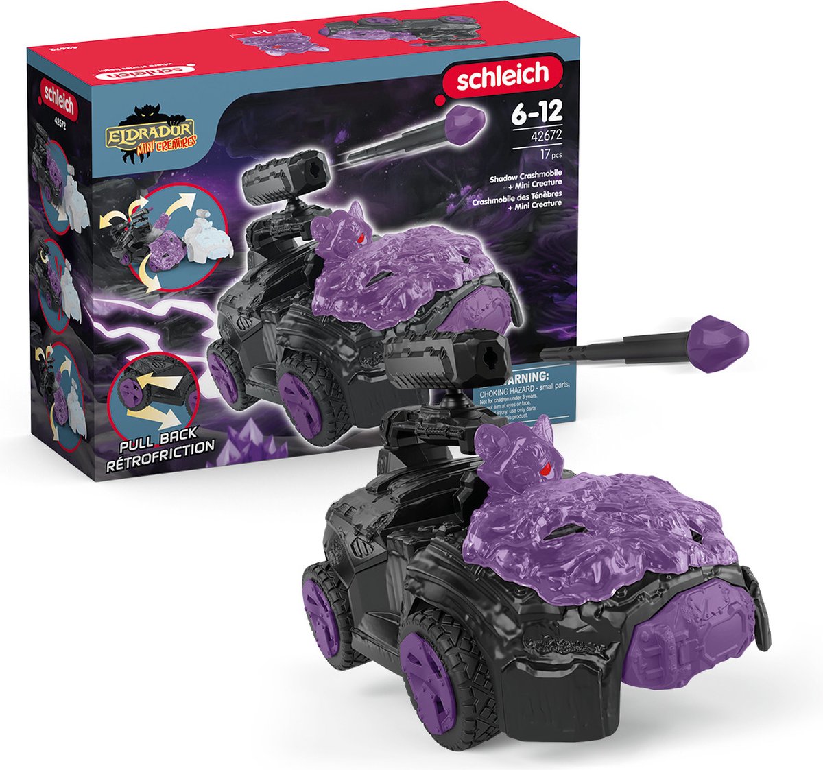 Schleich Eldrador Shadow-Crashmobile con mini creatura