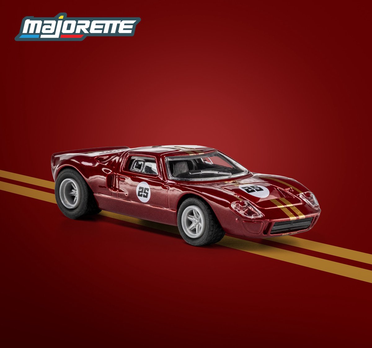 Majorette ford gt40 mk1 '65, rojo (colección)