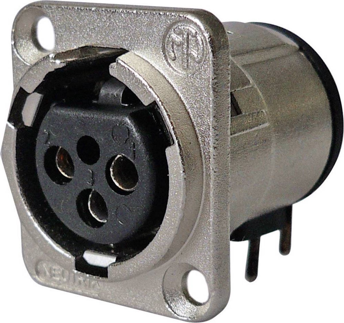 Neutrik nc3fd-h-0 casquillo de brida de conector xlr, contactos en ángulo número de pines: 3 plata 1 pieza(s)