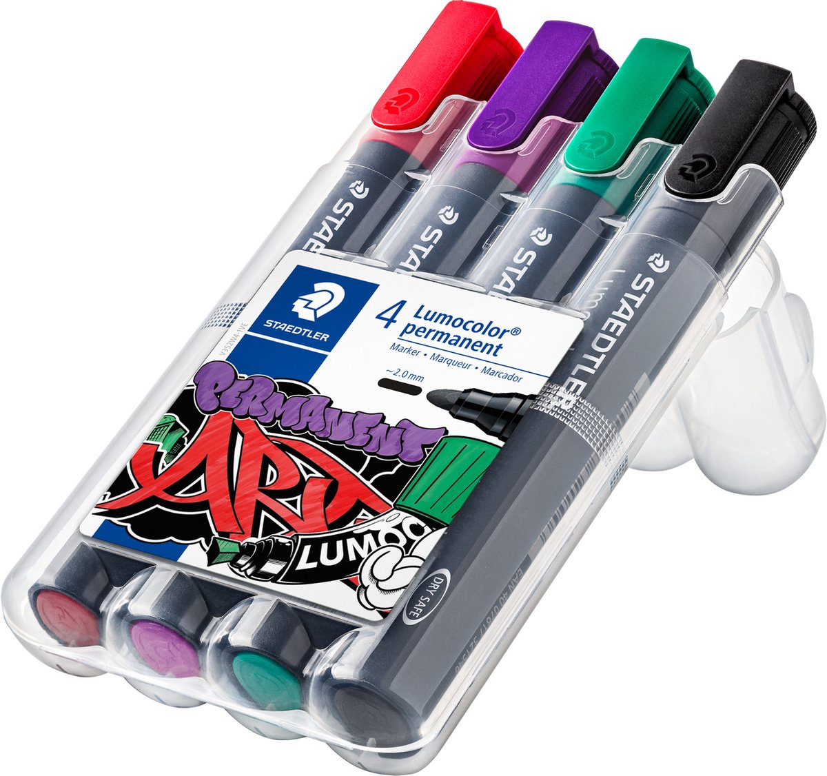 Staedtler lumocolor pennarello indelebile punta tonda - scatola 4 pz