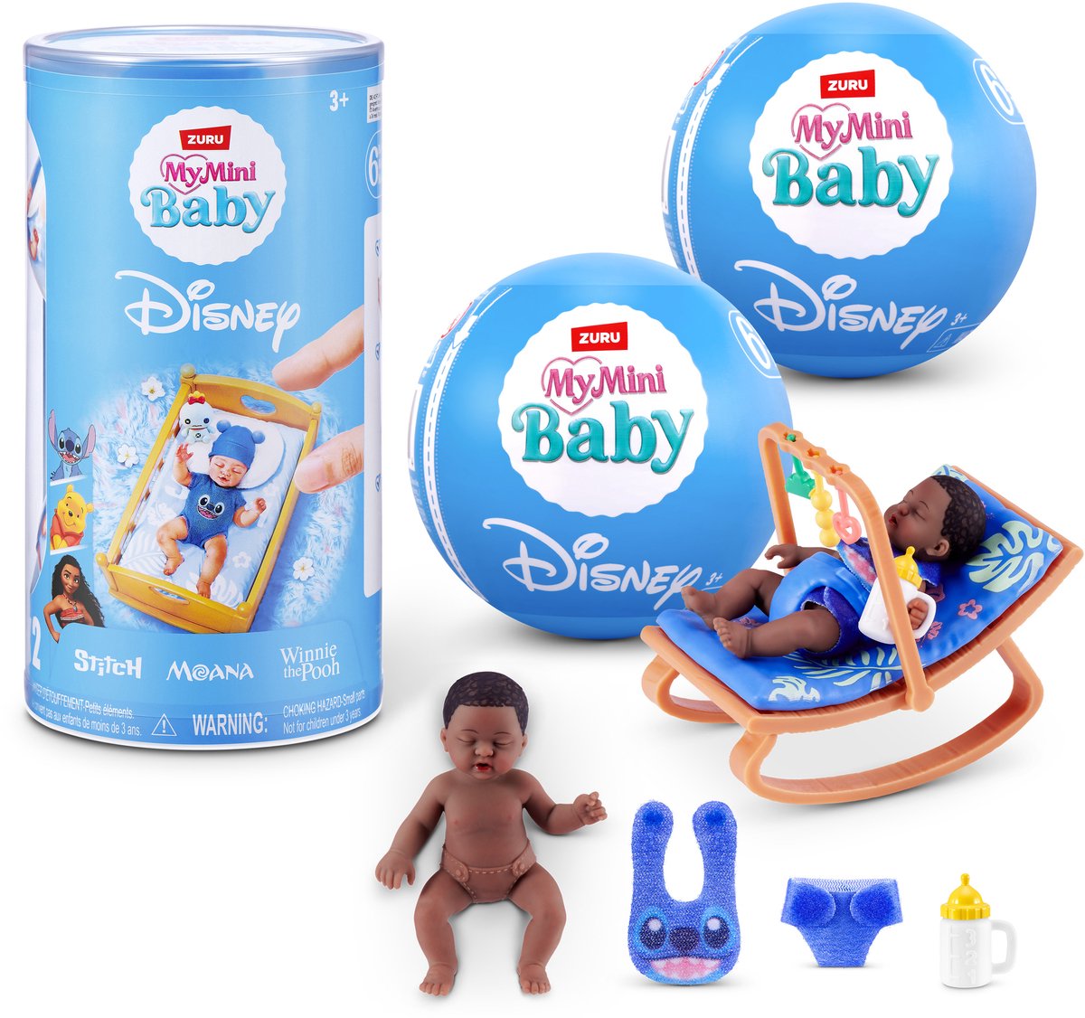 Mini zuru my baby disney serie 1 - winnie de pooh en stitch - 2 pack