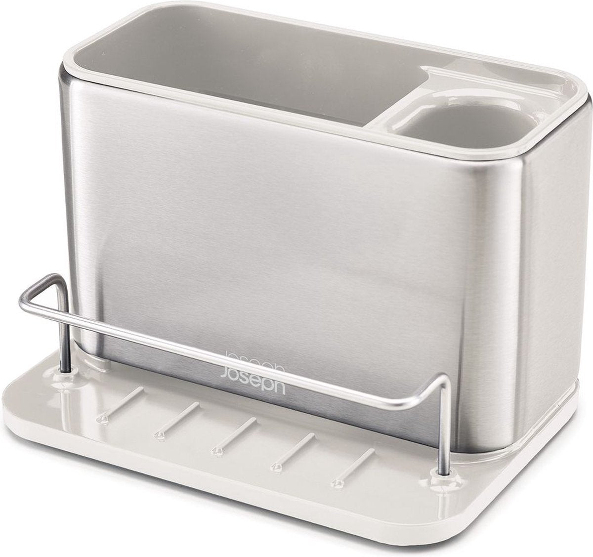 Joseph Joseph - organizer per lavello da superficie - plastica - acciaio inossidabile e beige