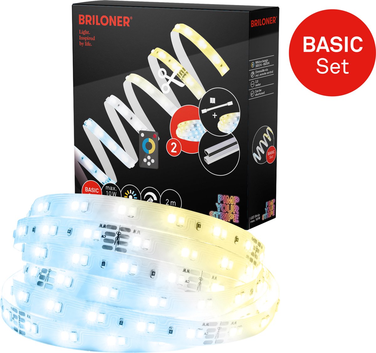 Briloner pimp your stripe starter set Striscia LED 2m, CCT, telecomando