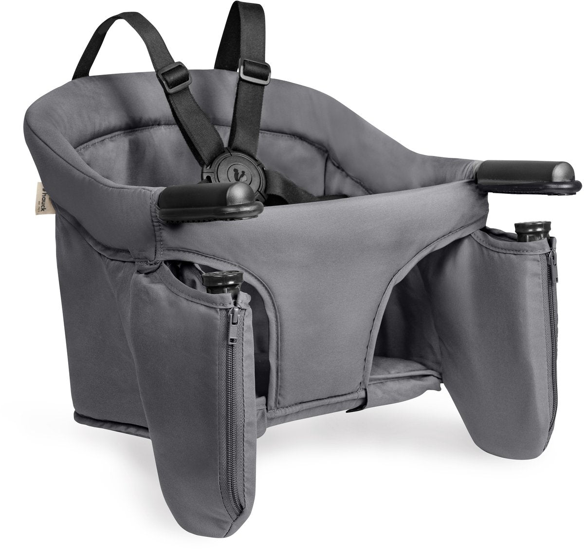 Hauck fix n sit - mobiel tafelzitje voor kinderen - dark grey