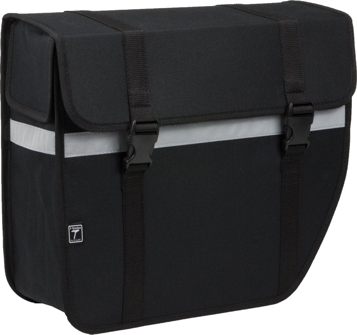 Willex enkele fietstas shopper - afgeschuind - rechts - 17l - zwart