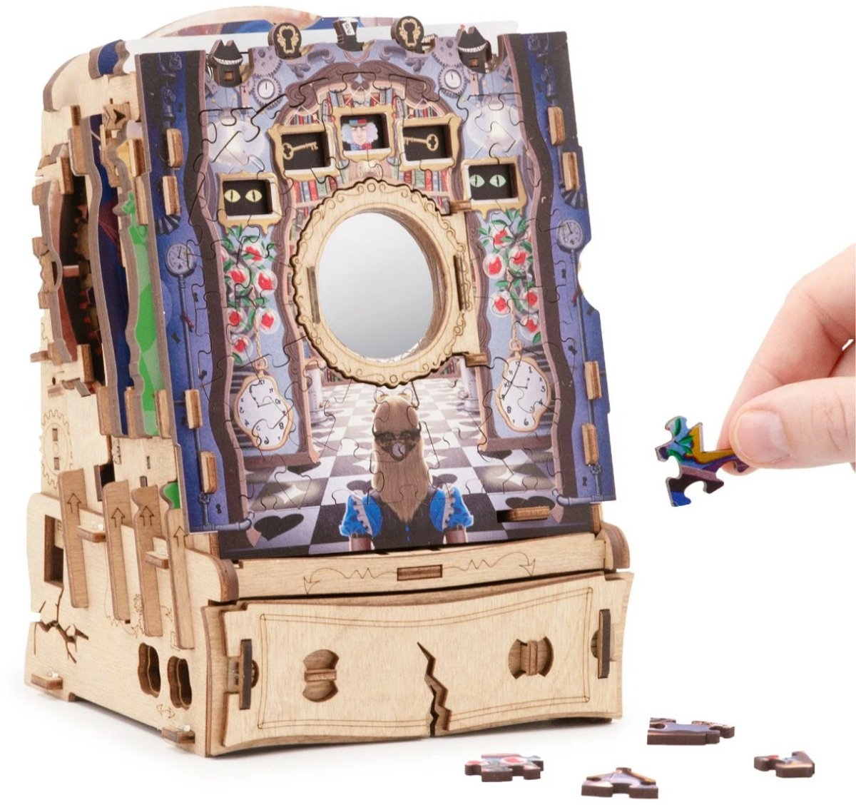 Rompecabezas de pistas de aventuras: la caja de rompecabezas de la caja maravillosa de alicia