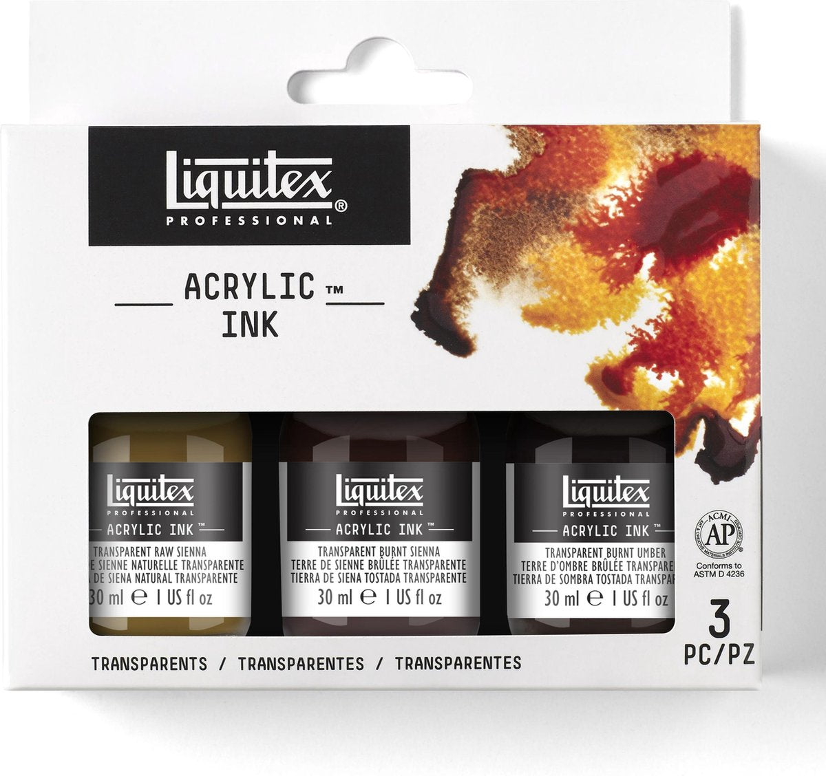 Inchiostro liquido! Confezione da 3 trasparenti