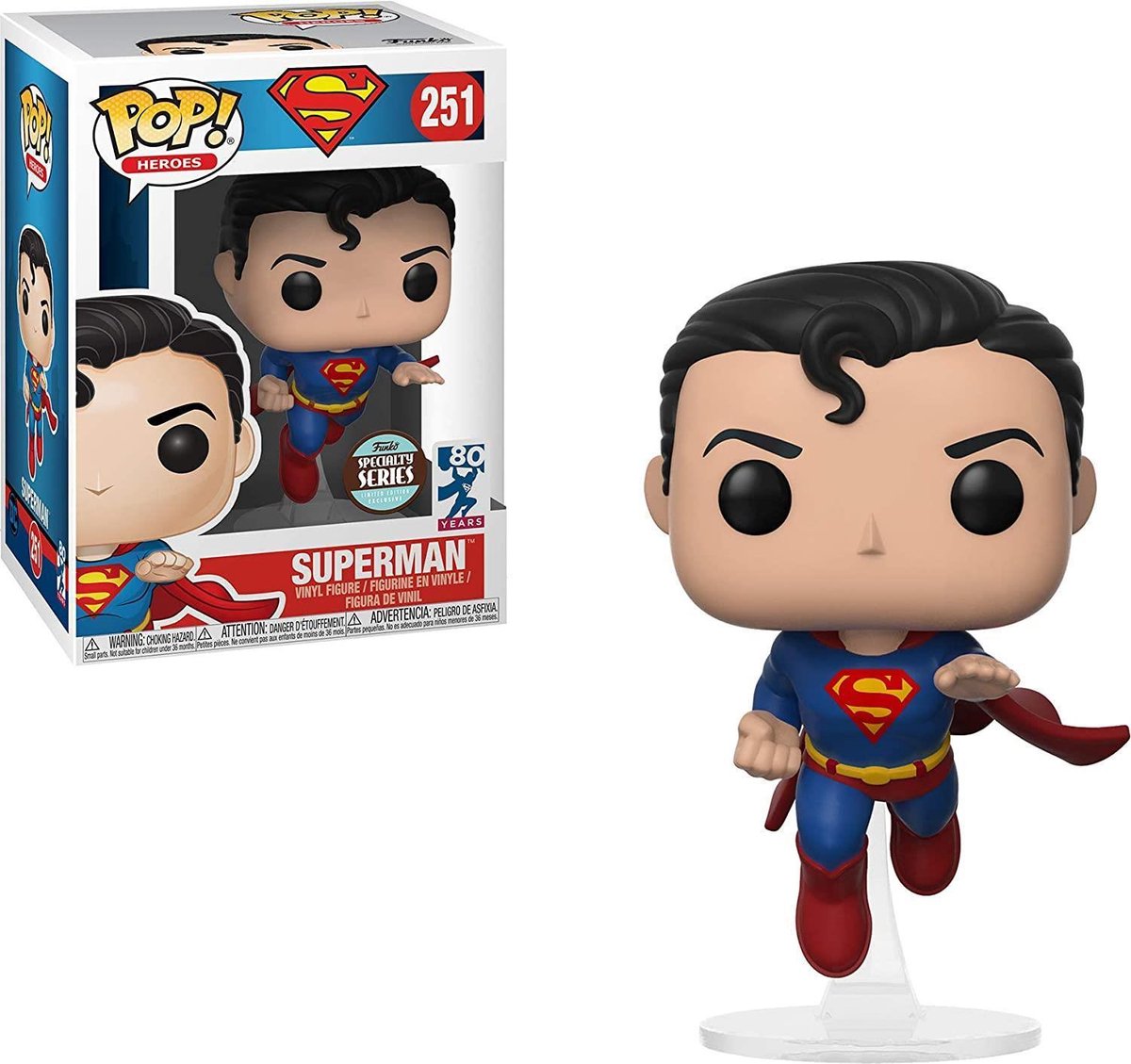 Funko Flying Superman (80° anniversario) #251 - Superman - DC Comics - Pop!