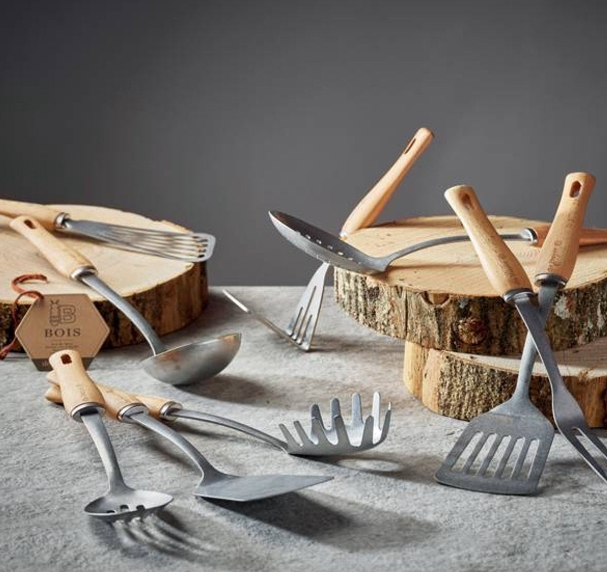 Debuyer de comprador 2701.07 espátula de cocina espátula para hornear acero inoxidable, madera - espátula para barbacoa