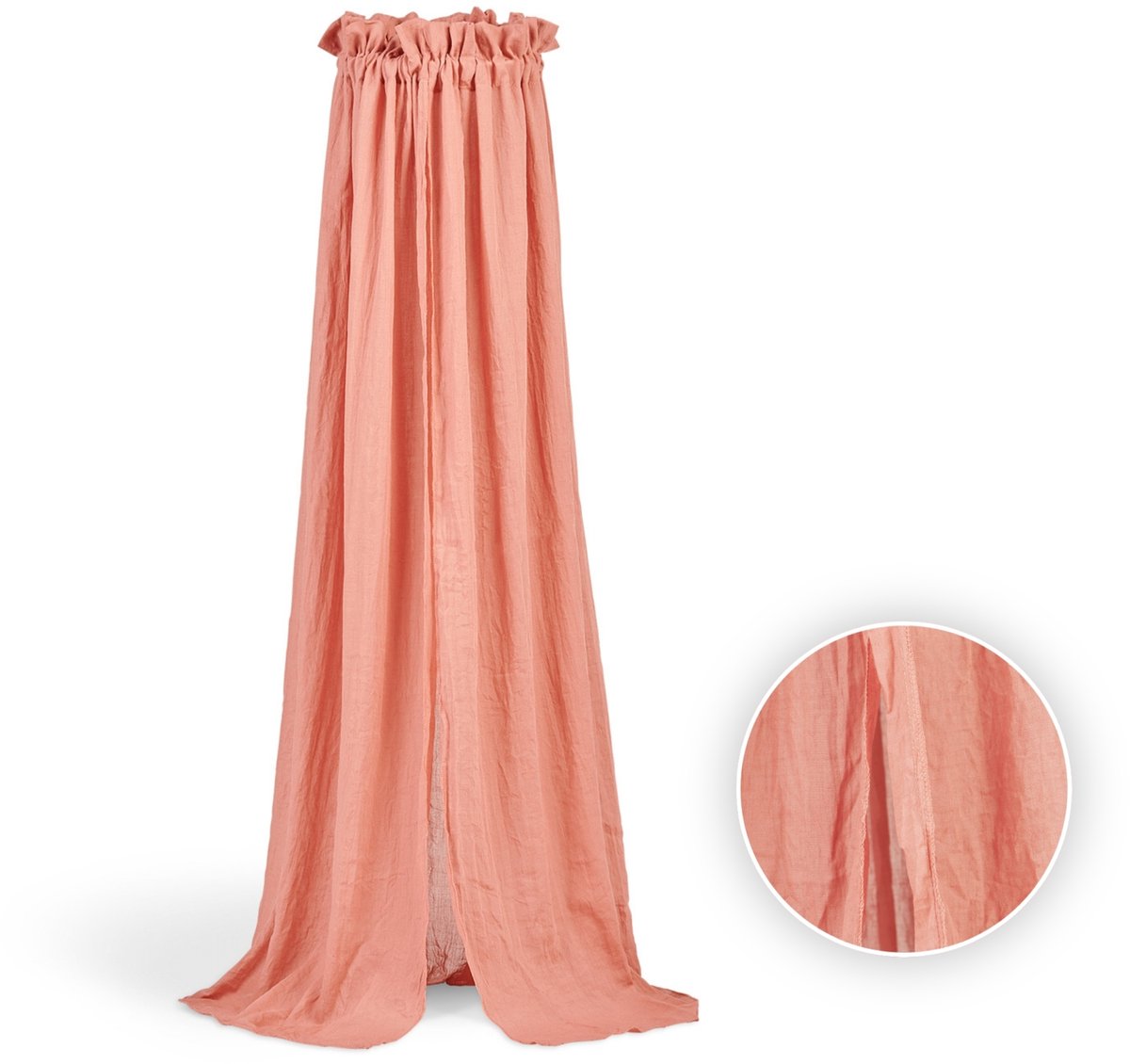 Jollein - velo per bambini vintage (palissandro) - cotone - poliestere - velo per bambini, baldacchino - 155 cm