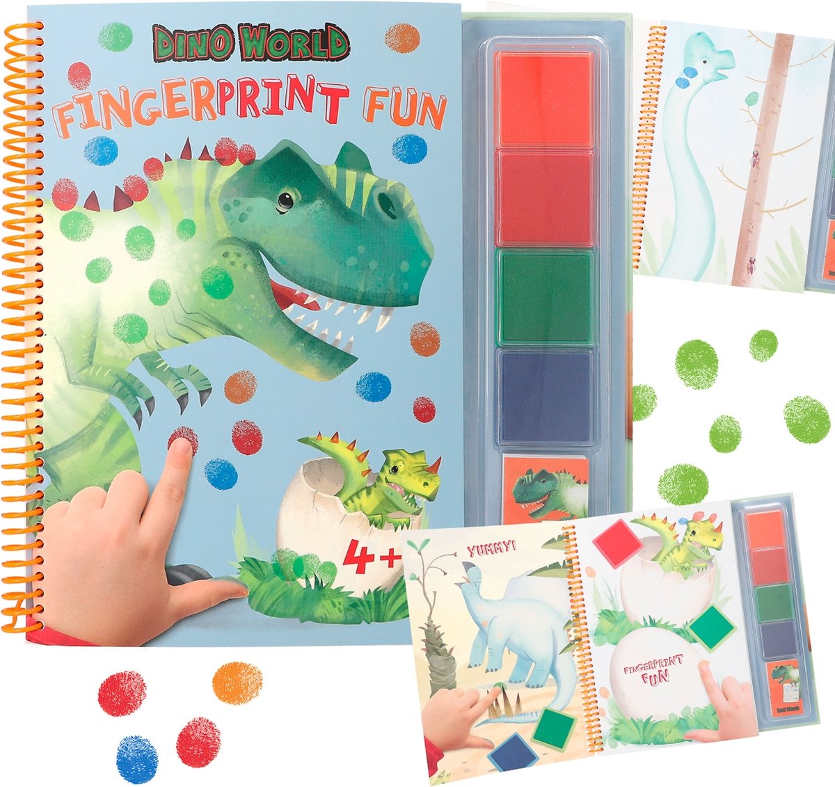 Depesche - Dino World Fingerprint Fun - Libro da colorare