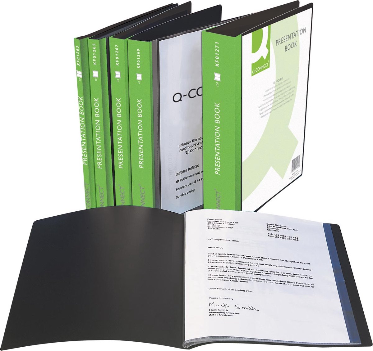 Q-connect show album personalizzabile a4 60 tasche nero