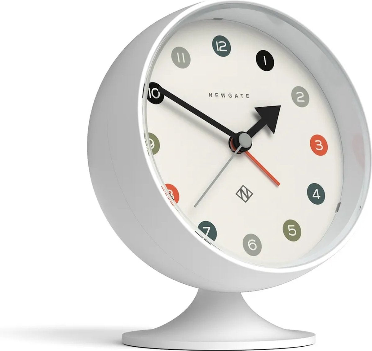 Bennies fifties newgate spheric alarm klok - wit