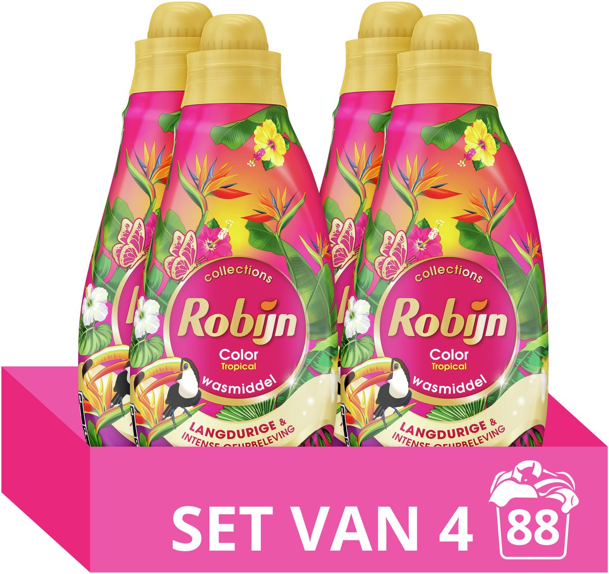 Detersivo liquido Robijn Small Power Collections - Tropical - 4 x 22 lavaggi