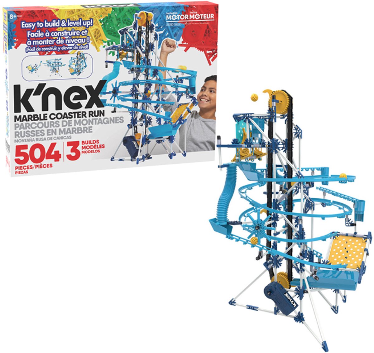 K'nex Marble Track con motore, 504dlg.