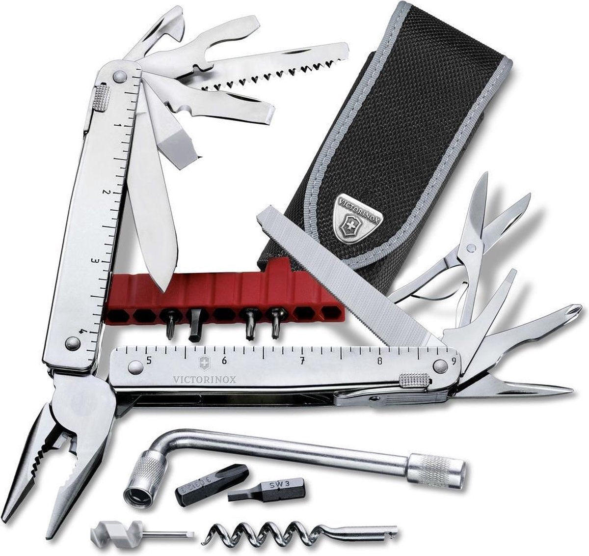 Victorinox swisstool x plus con funda de nailon incluida.