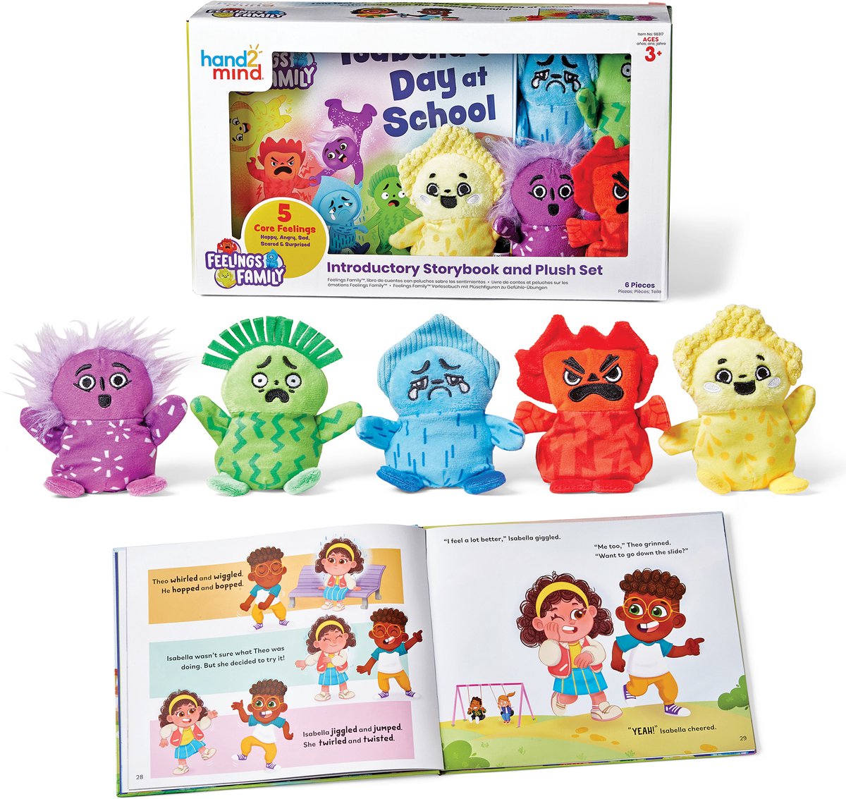 Learning resources gevoelens boekenset met knuffel - educatief speelgoed. - 3+