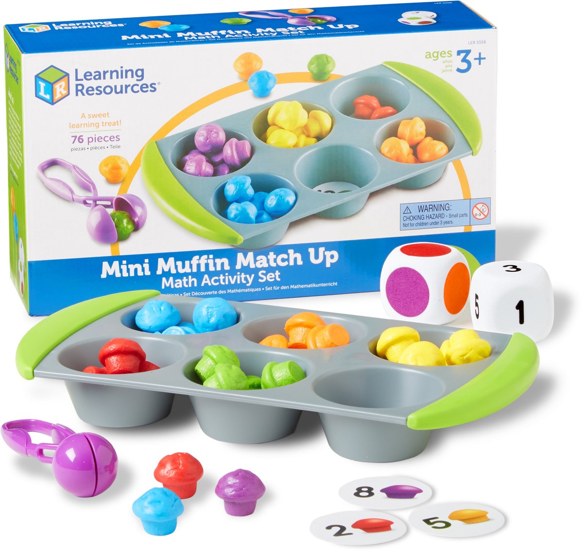 Set di attività matematiche per abbinamenti di mini muffin con risorse didattiche - 1+