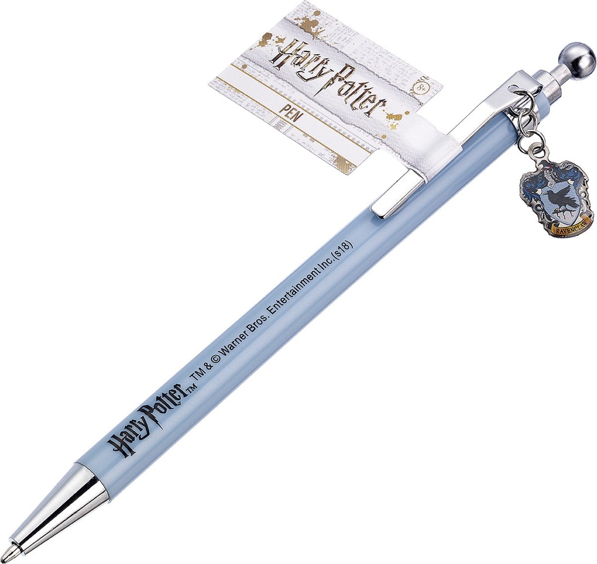 The Carat Shop - Harry Potter - penna con ciondolo a corvonero - argento e blu