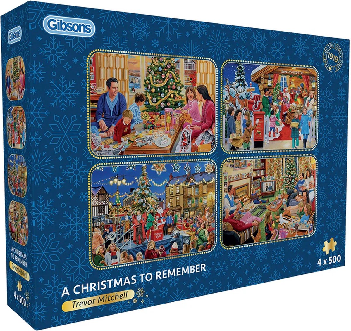 Puzzle natalizio Gibsons per adulti 4x500 pezzi Trevor Mitchell.