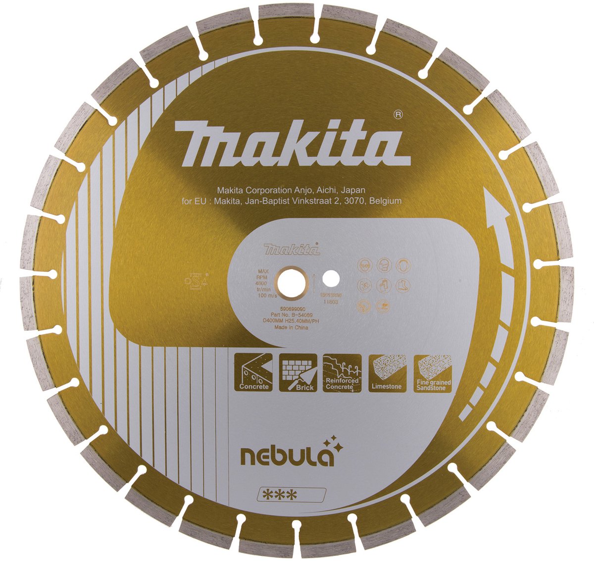 Accessori Makita disco diamantato 400x25,4 arancio - b-54069 - b-54069